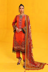 Turkish Miniature in Multi coloured Printed Lawn fabric